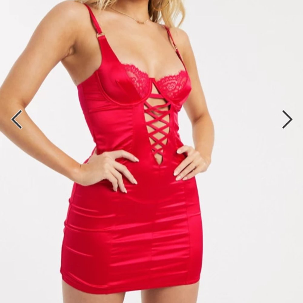 ASOS DESIGN Piper underwire slip dress